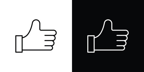 Like button icons. Editable Stroke. logotype design concept