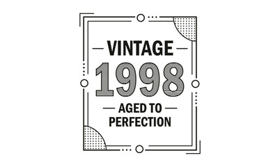 vintage 1998 aged to perfection t shirt design