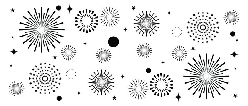 celebration fireworks background icon, golden fireworks background icon, vector illustration.