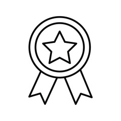 Badge icon with white background vector stock illustration