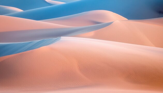 soft pastel sand dunes flowing in elegant curves