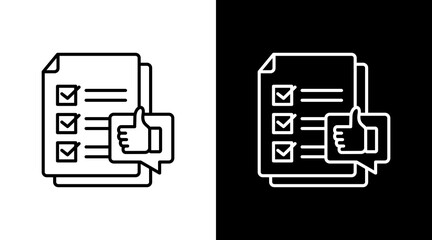 Compliance Feedback  White Icon Set Design