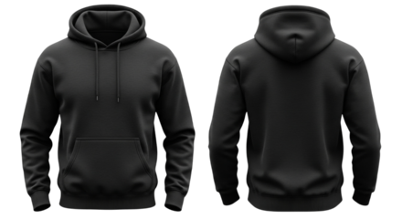 Fashionable black jacket template for women's clothing design on a white background