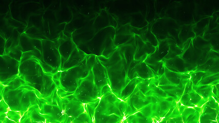 緑色の燃え上がる炎のエフェクトの背景