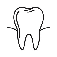 Simple line drawing of a healthy tooth