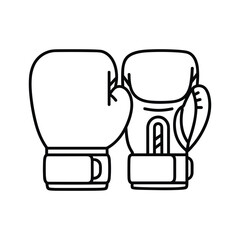 Line art illustration of boxing gloves, perfect for sports and fitness
