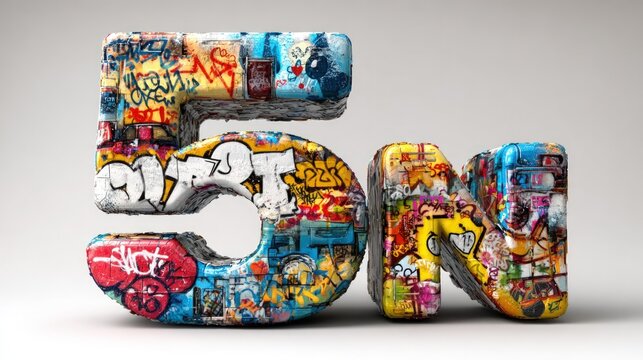 5M Graffiti Art Illustration