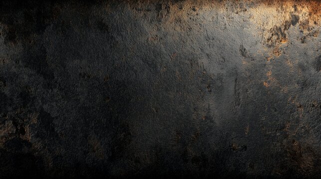 A dark, moody, abstract texture of a rough industrial wall or metal surface. The grunge aesthetic is suitable for dramatic, cinematic, or post-apocalyptic background designs and overlays.