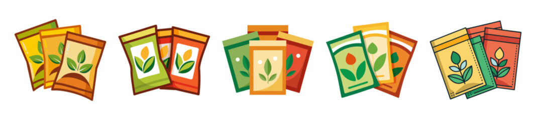 Colorful seed packet collection for gardeners and growers