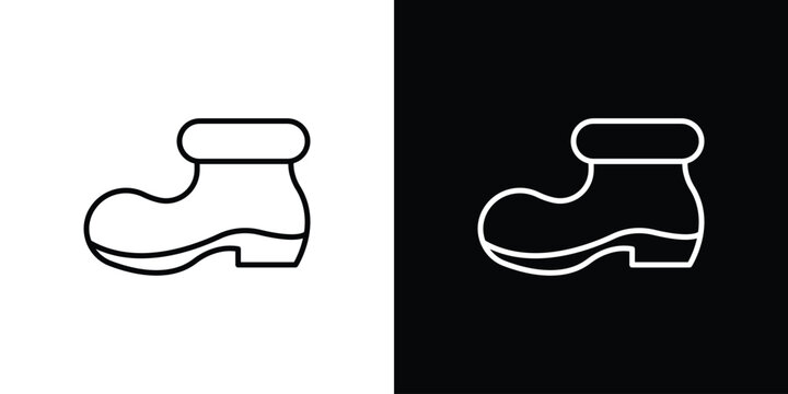 Santa claus boot icons. Editable Stroke. logotype design concept - Powered by Adobe