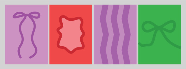 Merry Christmas and Happy New Year posters or greeting cards, Xmas modern design set in paper cut style holiday marketing, print design, seasonal branding