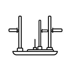 Illustration of a squat rack, a weightlifting equipment for performing squats and other exercises