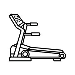 Treadmill illustration, ideal for fitness, exercise, and gym concepts