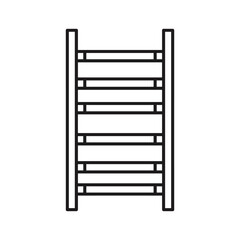 Illustration of a towel warmer with horizontal bars for bathroom use