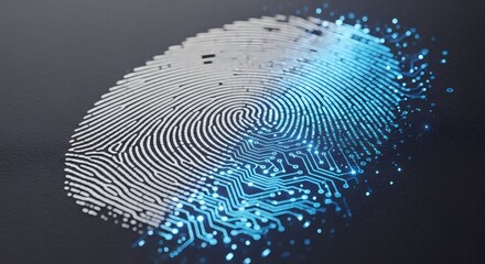 Biometric Identification Digital Fingerprint Access And Authentication Concept