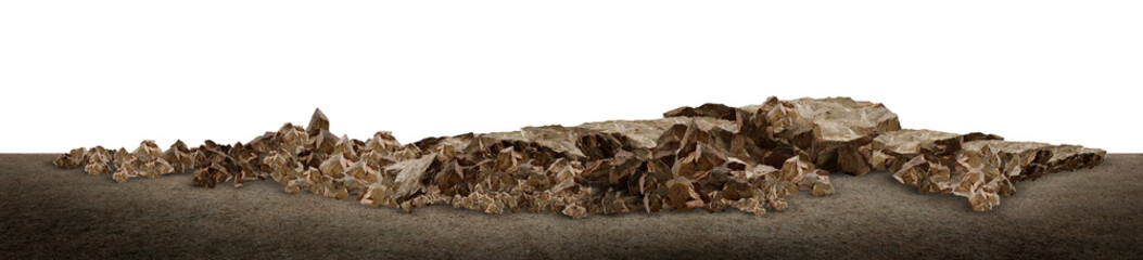 dry grass background/Rocky ground surface with rough brown stones and natural mountain texture under isolated background, ideal for nature or geology concepts.
