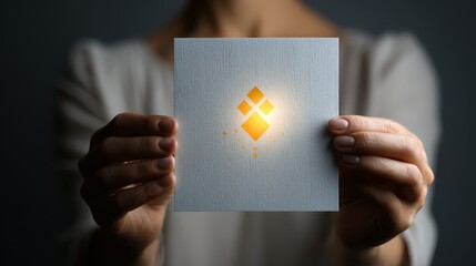 Business people in suits holding blank tablets and business cards showing a message concept