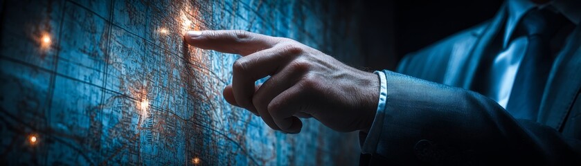 Abstract background loop illustration with glowing lines of businessman and woman silhouette hands making a business handshake gesture