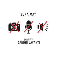 Bura mat happy gandhi jayanti isolated on transparent background