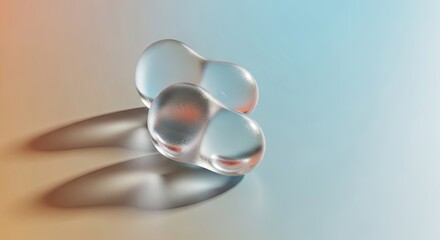 Abstract Rendering of Water Droplets Forming a Molecular Structure
