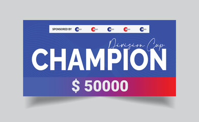 Sports Prize Ceremony Champion Winner Board Design Template 