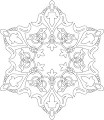sketch vector illustration silhouette design icon symbol ornament decoration decoration mandala rosette abstract modern classic vintage ethnic traditional 