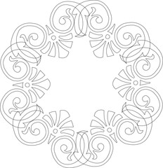 sketch vector illustration silhouette design icon symbol ornament decoration decoration mandala rosette abstract modern classic vintage ethnic traditional 
