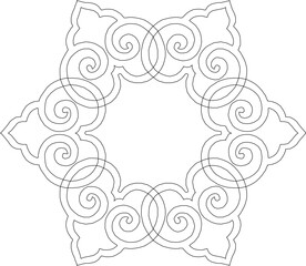 sketch vector illustration silhouette design icon logo symbol ornament decoration decoration mandala rosette abstract modern classic vintage ethnic traditional symmetric 