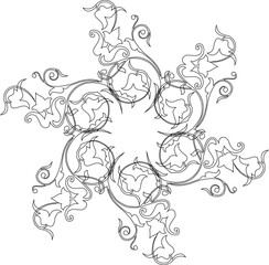 sketch vector illustration silhouette design icon symbol ornament decoration decoration mandala abstract modern classic vintage ethnic traditional symmetric