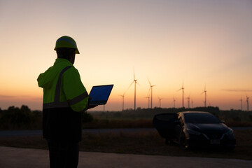 Engineers are using mobile phones to monitor the operation of natural energy systems such as wind turbines and electric power.