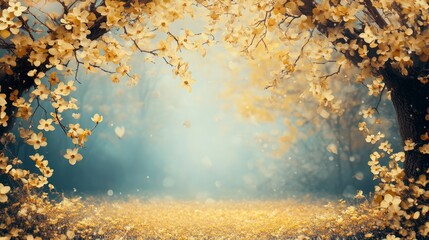 yellow leaves in abstract autumn light signify the change of season and autumn mood in this stock image’ becomes ‘this stock image captures the autumn mood with abstract light and yellow leaves