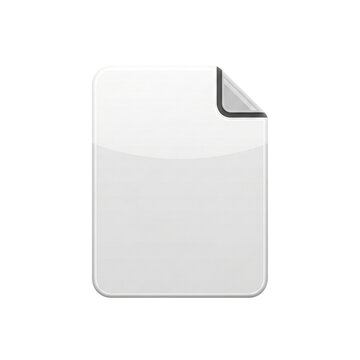 Clean digital document icon signifies information, data, or a blank page for content creation