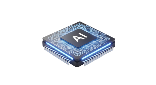 Futuristic AI Microchip