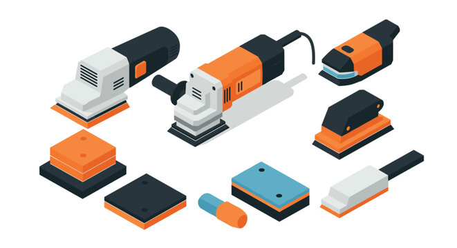 Versatile isometric electric sanders for diy and professional use