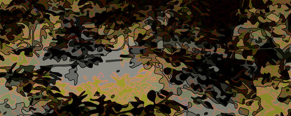 Abstract geometric pattern consisting of circles of different diameters and colors