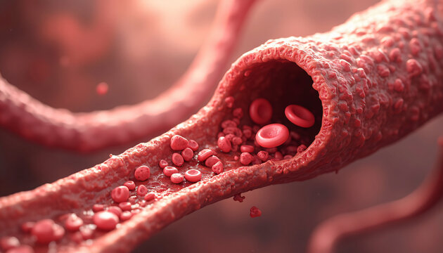 Blood Cells in Blood Vessel