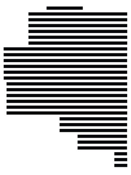 Symbol Map of the County Fallon (Montana, US) showing the County with a few black horizontal lines