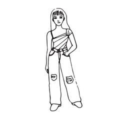 vector illustration of a woman