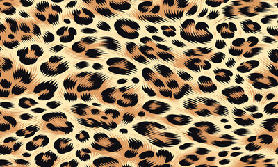 Seamless Animal Wildlife Skin Pattern. Leopard Fur Camouflage Background. Leopard Skin Texture Pattern Vector, luxury theme for digital and print use.