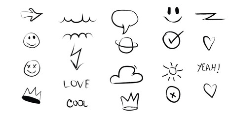 bunch of vectors elements for decoration occasion