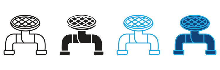 Sewage icon set. Sewage isolated icon. vector illustration.