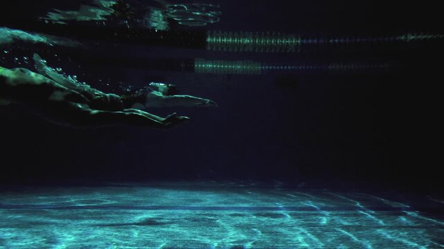 Underwater Backstroke Dolphin Kick by Pro Swimmers in 4K Slow Motion