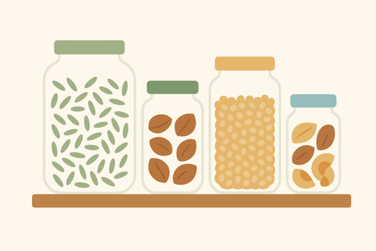 Off text kitchen sand blue minimalist jars icon labels vector colors no