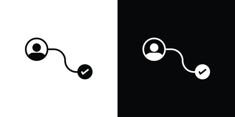 Customer journey icon flat design. Modern style in black color.