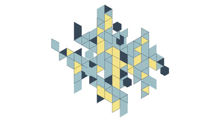 Abstract Geometric Composition with Varied Shapes.