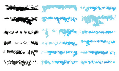 Distressed Brush Strokes Collection | Grunge Watercolor Paint Texture Elements