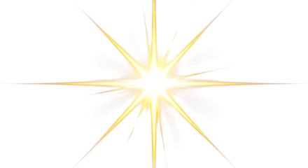 Golden starburst with bright light effect for festive designs
