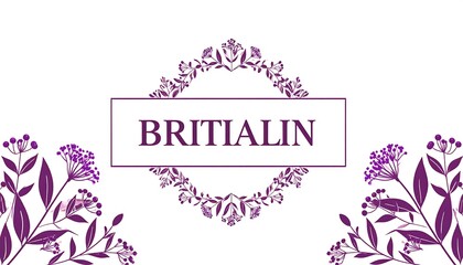 Elegant Britialin Logo Design with Floral Accents for Branding and Marketing.