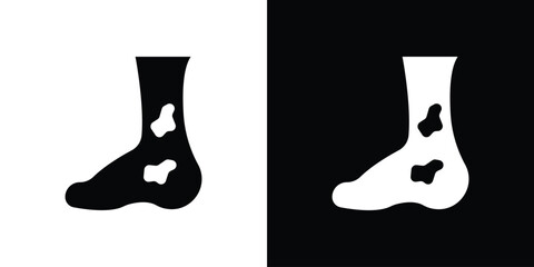 Gangrene icon flat design. Modern style in black color.