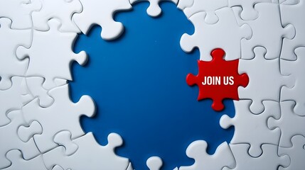 Fototapeta premium puzzle business join us to connect teamwork 